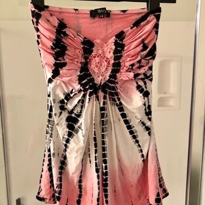 Tie dye strapless top by Sky